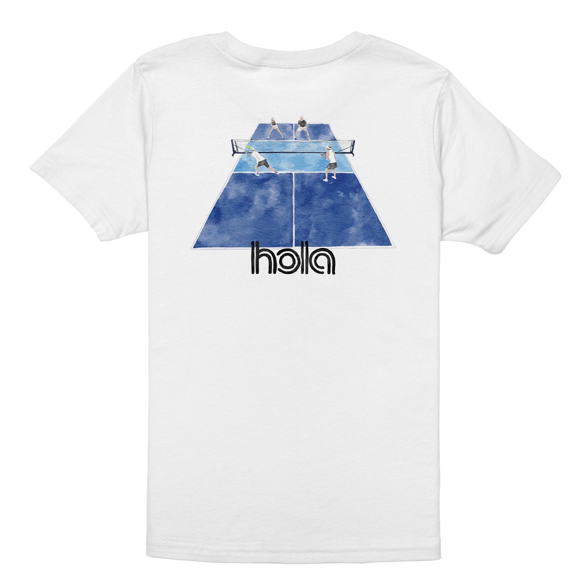 Camiseta de algodón Supima Hola para dobles mixtos