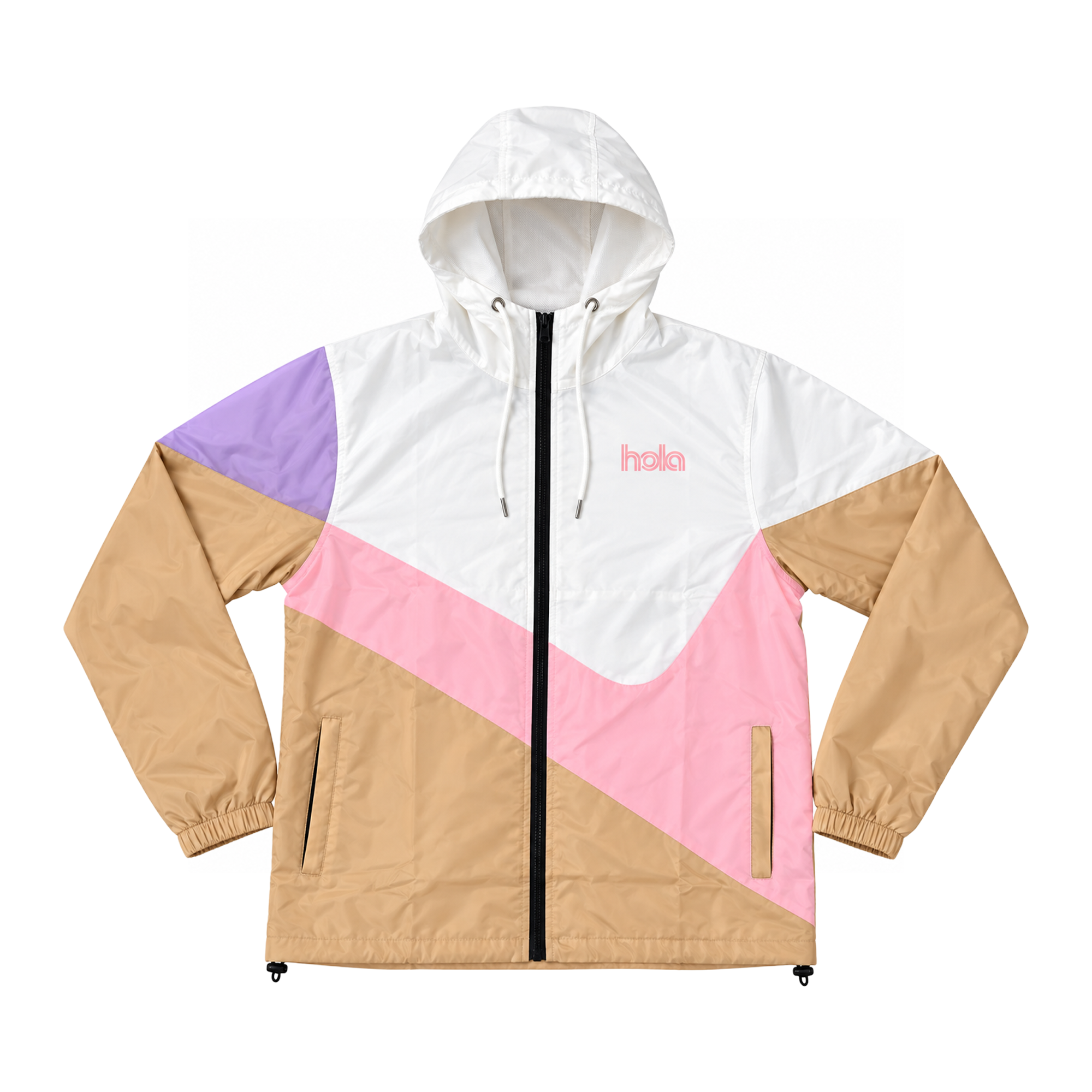 Hola Windbreaker Jacket White/Pink LIMITED EDITION