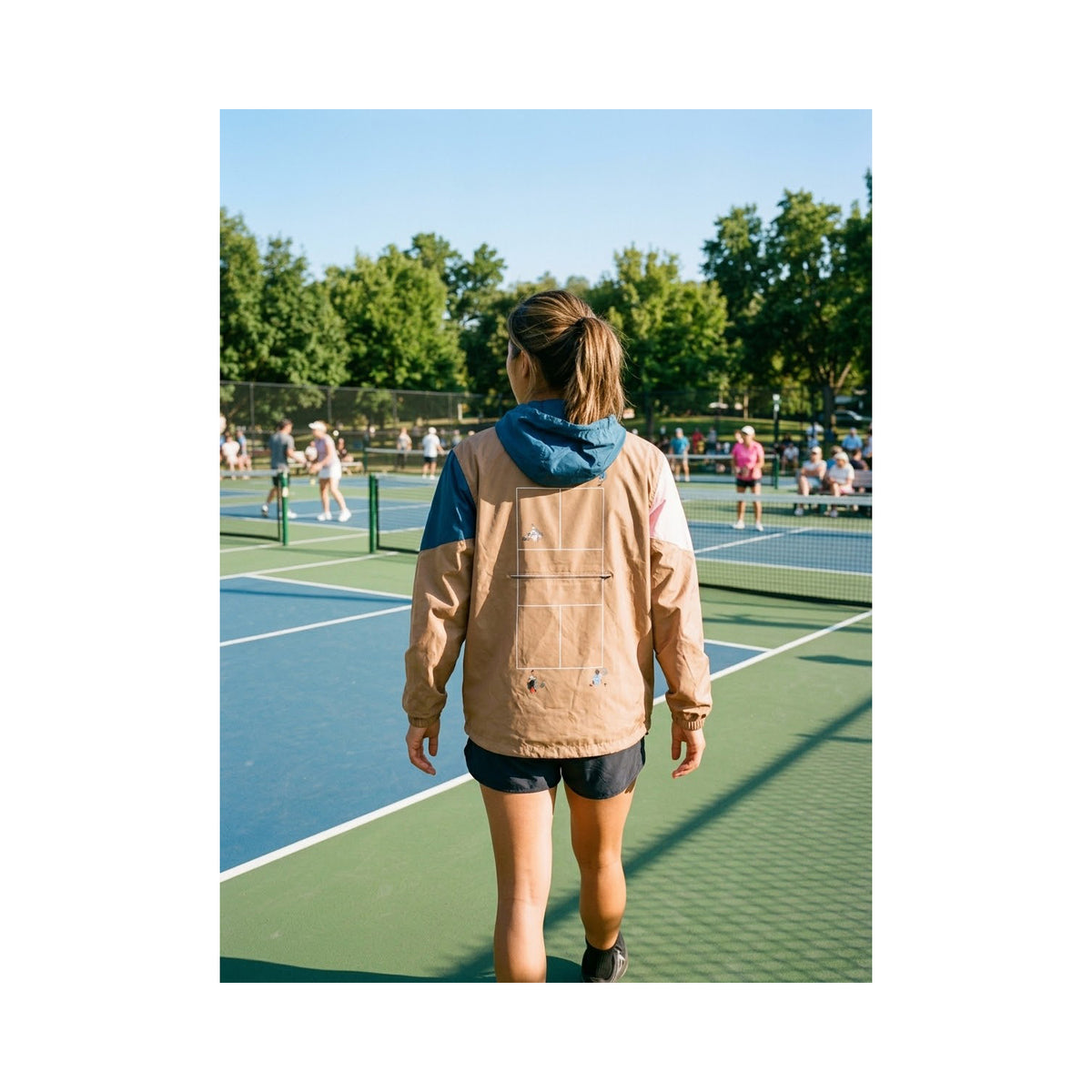Hola Windbreaker Jacket Green/Pink