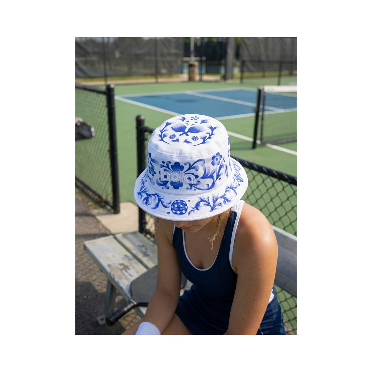 Hola White Talavera Bucket Hat