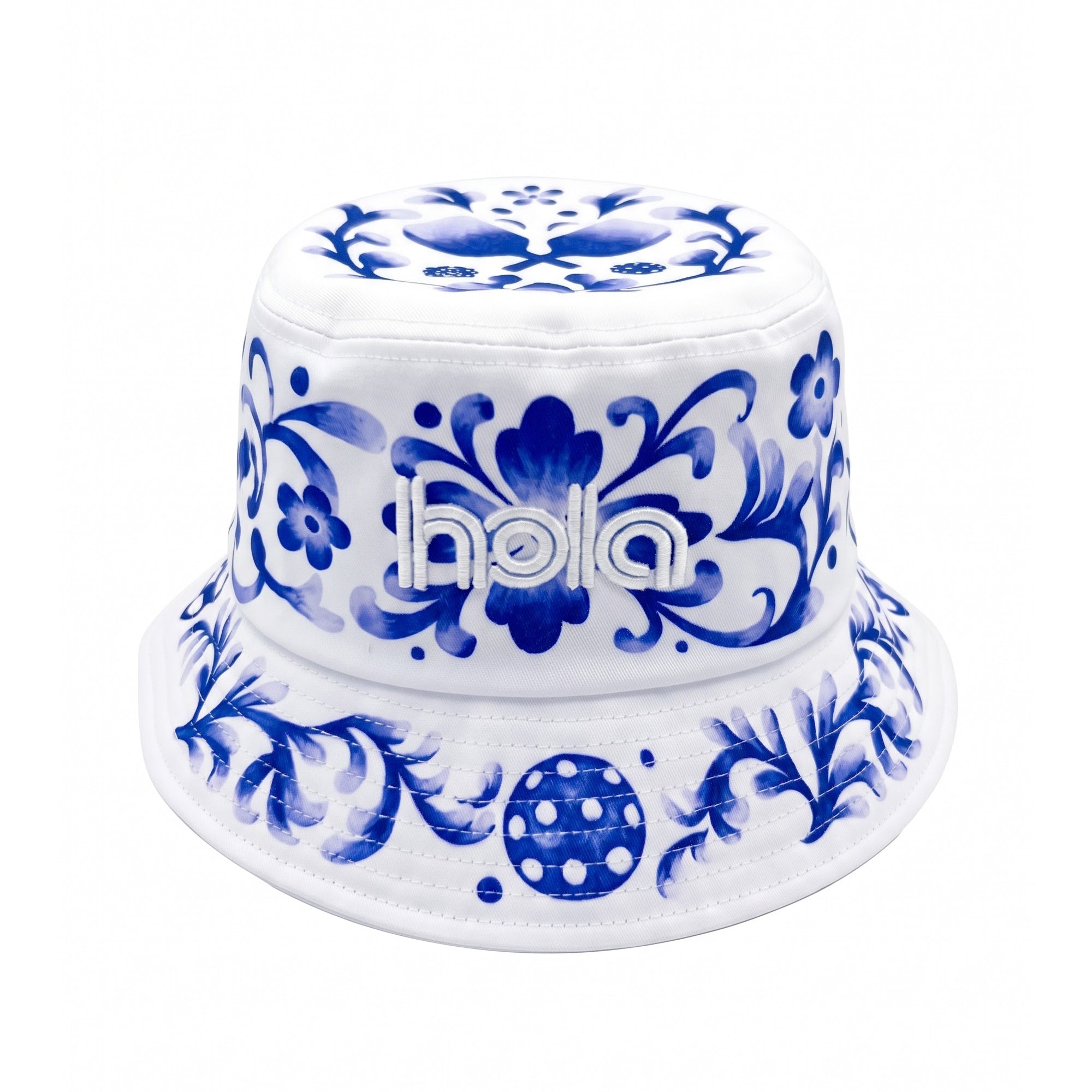 Hola White Talavera Bucket Hat